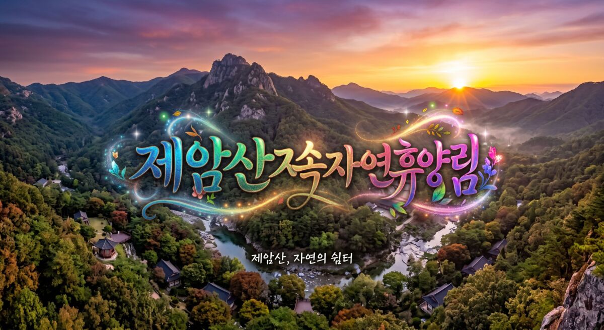 보성 제암산자연휴양림 더늠길 산책로 및 숲속의집 전경