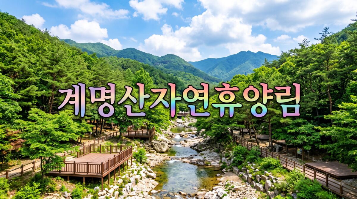 경북 안동 계명산 자락에 위치한 계명산자연휴양림의 청정한 숲과 숙박 시설