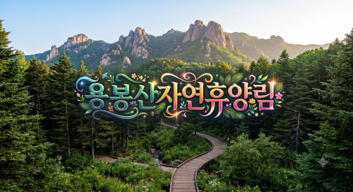 충남 홍성에 위치한 용봉산자연휴양림의 울창한 소나무 숲과 신비로운 기암괴석 풍경