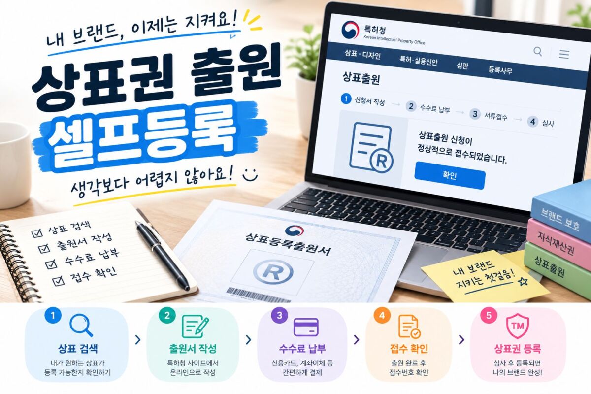 쇼핑몰 로고 제작 사이트와 상표권 출원 등록 셀프 진행 과정